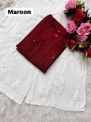 Heavy Handwork chanderi Muqaish kurta - Chikankari official