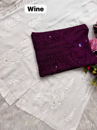 Heavy Handwork chanderi Muqaish kurta - Chikankari official