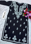 Heavy handwork Fine rich Modal soft Kurta with bottom - Chikankari official