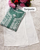 Heavy handwork Fine rich Modal soft Kurta with bottom - Chikankari official