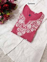 Heavy Handwork Fine rich short top - Chikankari official