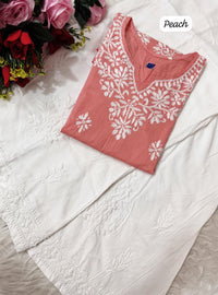 Heavy Handwork Fine rich short top - Chikankari official