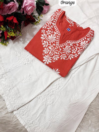 Heavy Handwork Fine rich short top - Chikankari official