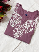 Heavy Handwork Fine rich short top - Chikankari official
