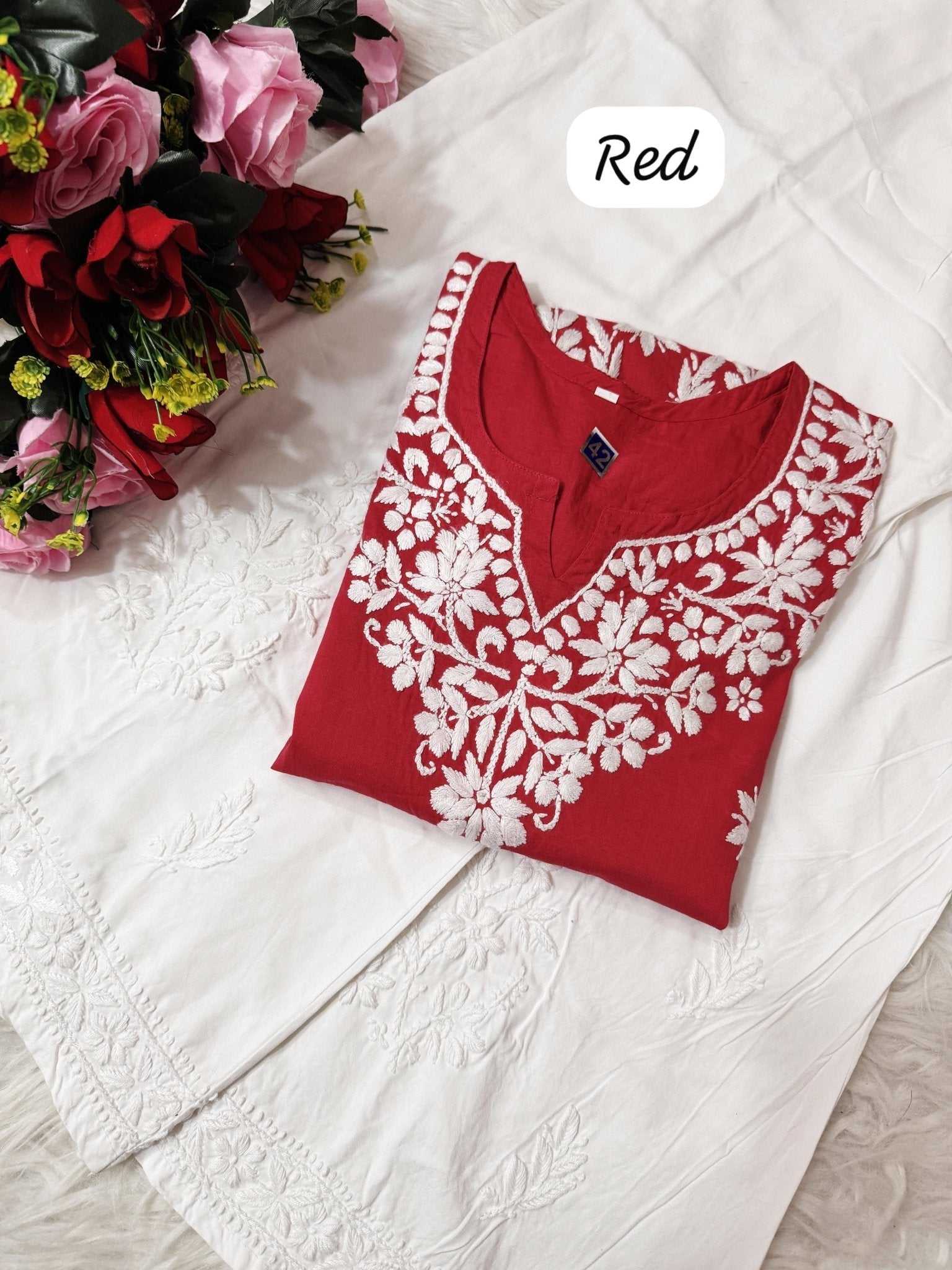 Heavy Handwork Fine rich short top - Chikankari official
