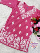 Heavy Handwork Fine rich short top - Chikankari official