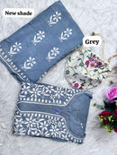 Heavy Handwork Kurti Combo with potli - Chikankari official