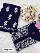 Heavy Handwork Kurti Combo with potli - Chikankari official
