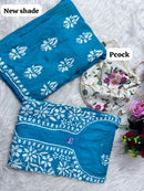 Heavy Handwork Kurti Combo with potli - Chikankari official