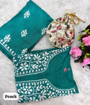 Heavy Handwork Kurti Combo with potli - Chikankari official