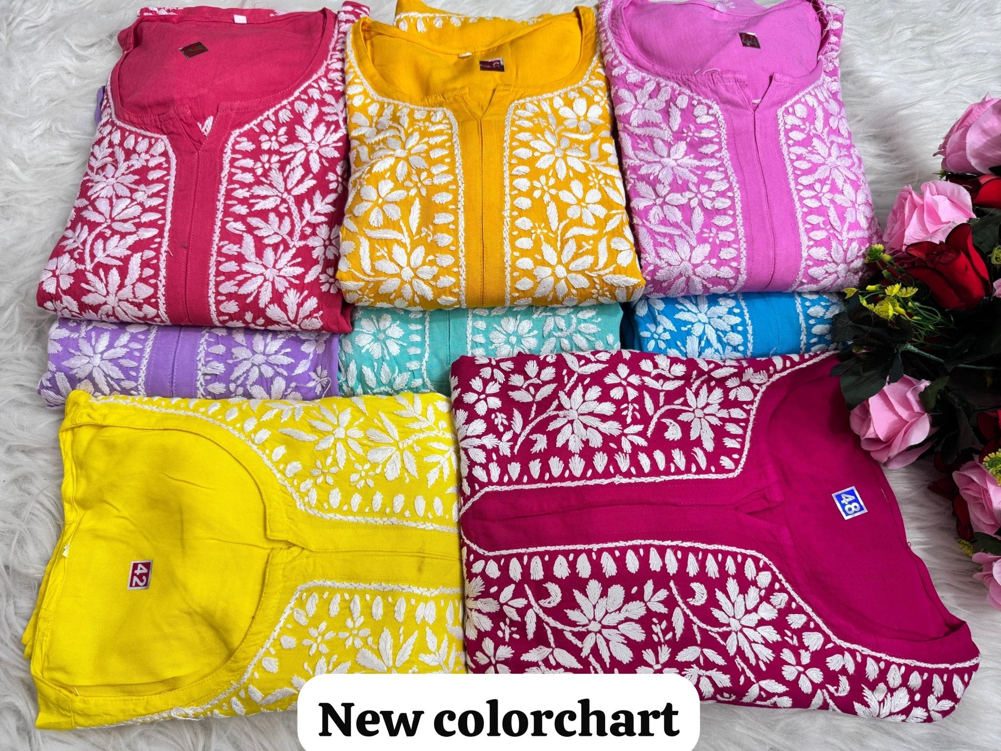 Heavy Handwork Kurti Combo with potli - Chikankari official