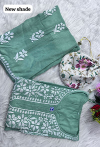 Heavy Handwork Kurti Combo with potli - Chikankari official