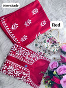 Heavy Handwork Kurti Combo with potli - Chikankari official