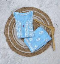 Heavy luxury embroidered Modal Cotton Set - Chikankari official