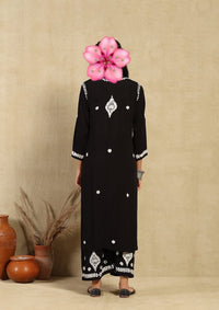 Heavy Modal cotton black & white set - Chikankari official