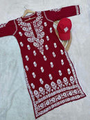 Heavy Modal cotton kurta - Chikankari official