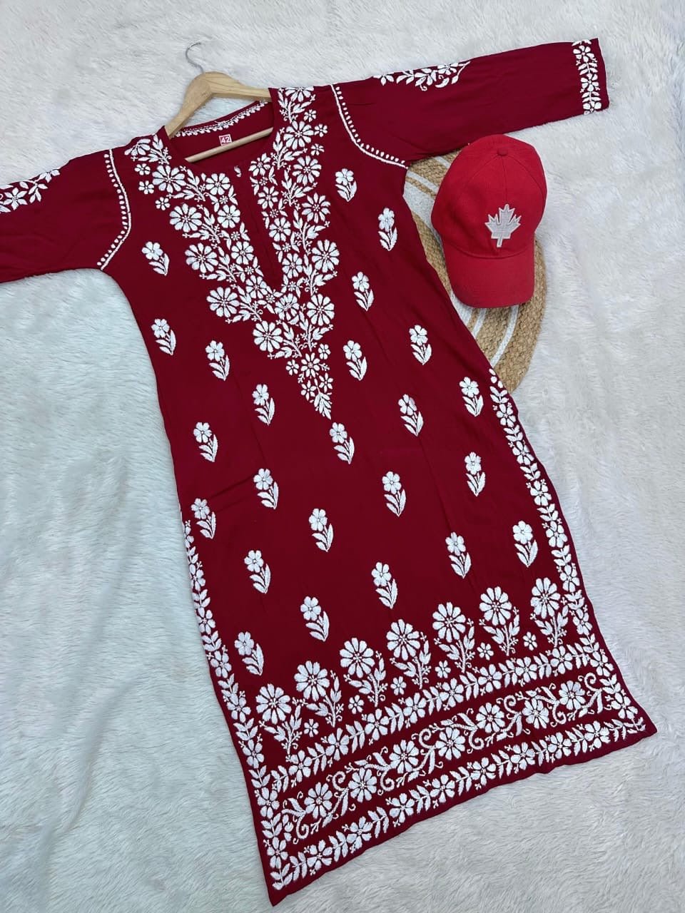 Heavy Modal cotton kurta - Chikankari official
