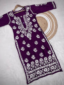 Heavy Modal cotton kurta - Chikankari official