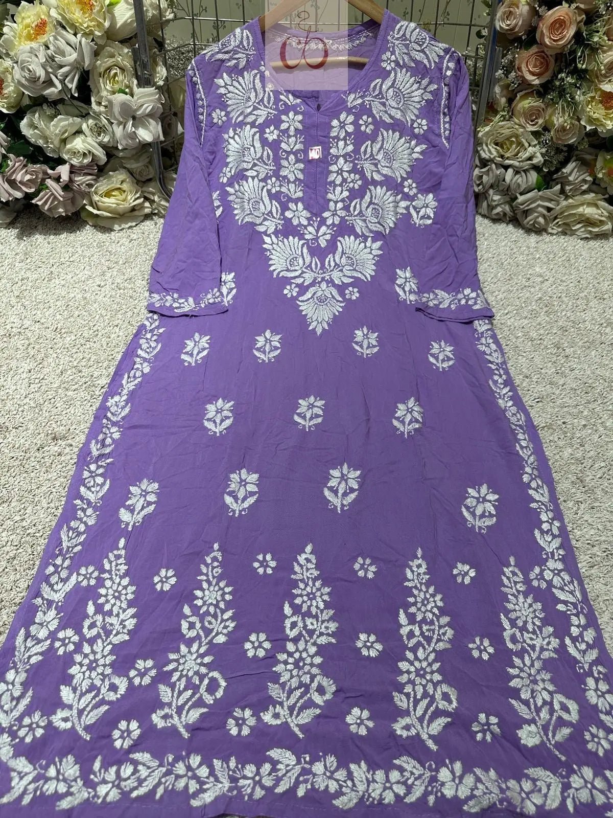 Heavy Modal Cotton Kurta - Chikankari official