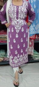 Heavy modal cotton kurti - Chikankari official