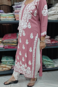 Heavy modal cotton kurti - Chikankari official