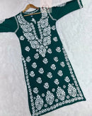 Heavy Modal Cotton Kurtis - Chikankari official
