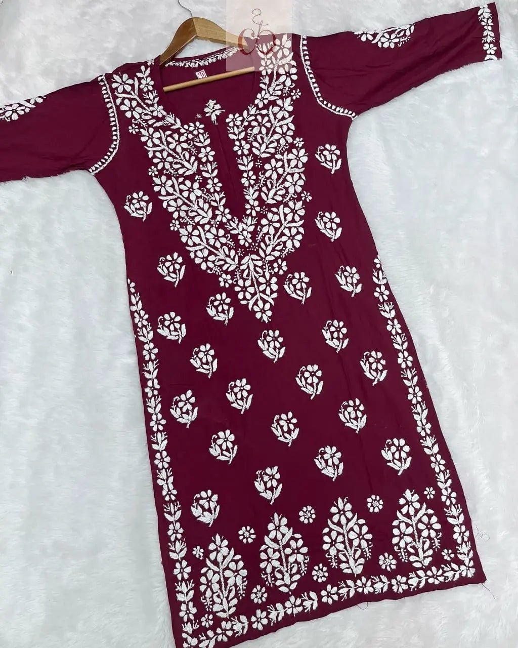 Heavy Modal Cotton Kurtis - Chikankari official