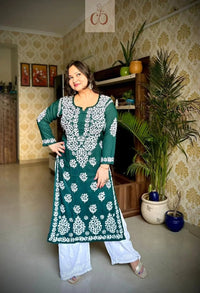 Heavy Modal Cotton Kurtis - Chikankari official