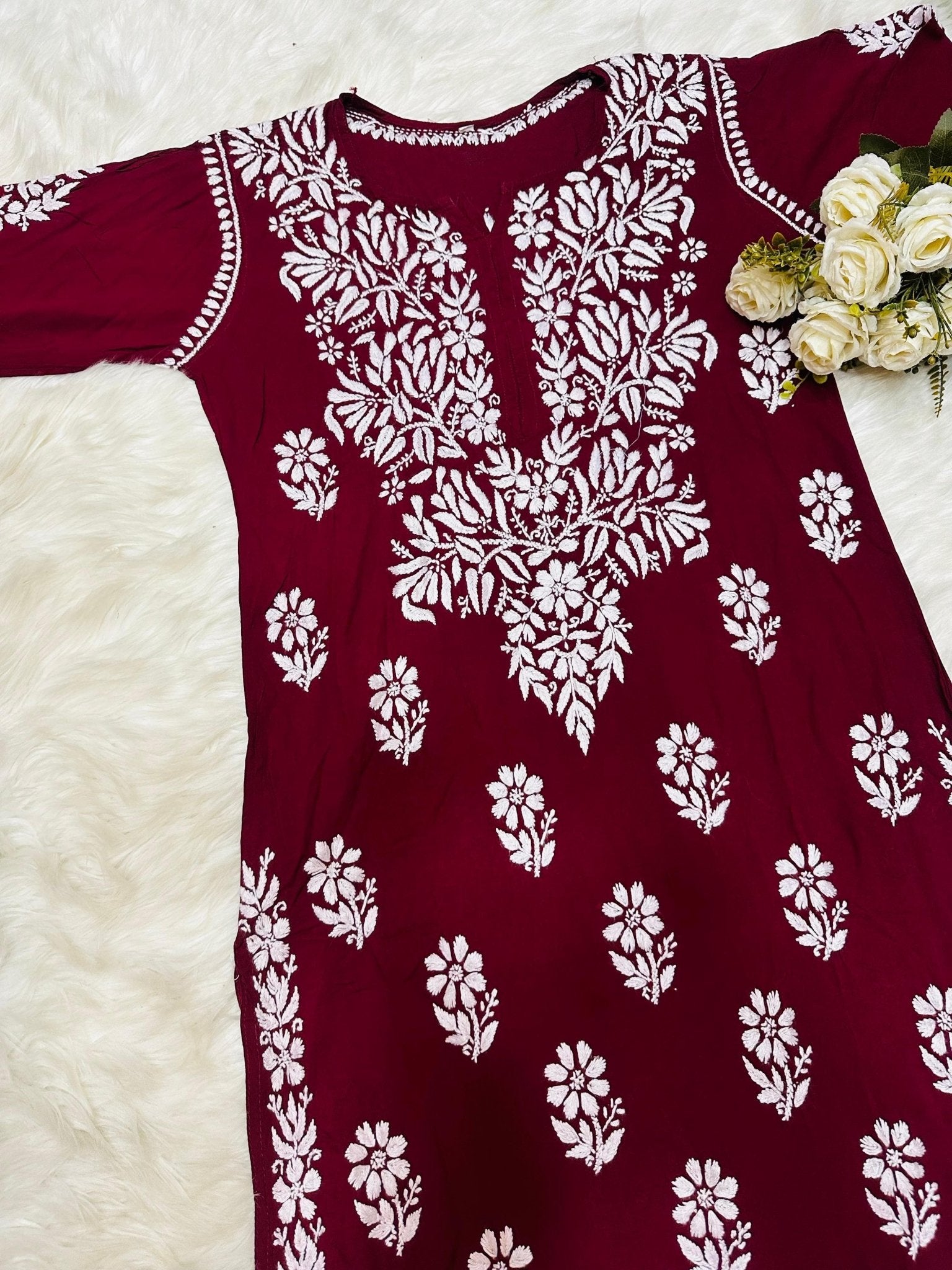 Heavy Modal Cotton premium Kurta - Chikankari official