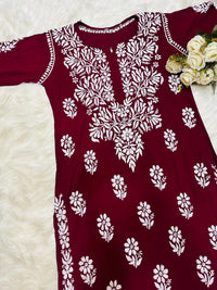 Heavy Modal Cotton premium Kurta - Chikankari official