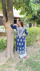 Heavy Modal Kurta with Flower buti - Chikankari official