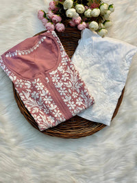 Heavy Modal Kurta with Flower buti - Chikankari official
