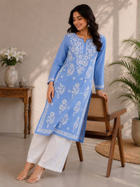 Heavy Modal premium Chikankari Long Kurta - Chikankari official
