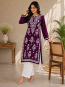 Heavy Modal premium Chikankari Long Kurta - Chikankari official