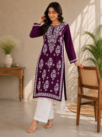 Heavy Modal premium Chikankari Long Kurta - Chikankari official