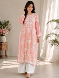 Heavy Modal premium Chikankari Long Kurta - Chikankari official