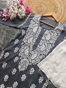 Heavy Modal Pure Work Embroidery Kurta - Chikankari official
