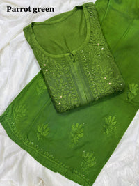 Heavy Muqaish work zoya Rayon Soft 2pc Set - Chikankari official