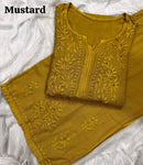 Heavy Muqaish work zoya Rayon Soft 2pc Set - Chikankari official