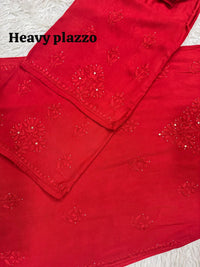 Heavy Muqaish work zoya Rayon Soft 2pc Set - Chikankari official