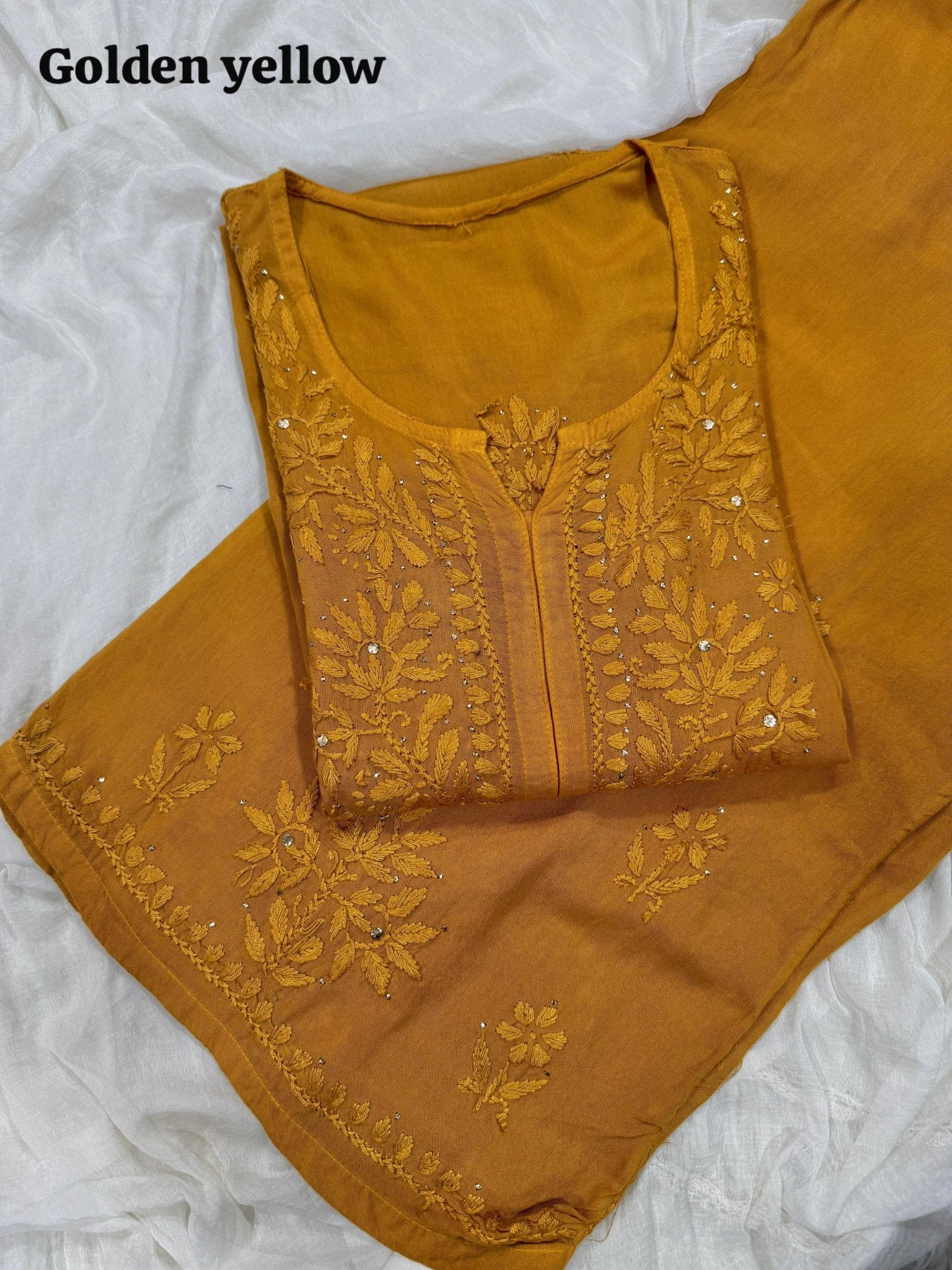 Heavy Muqaish work zoya Rayon Soft 2pc Set - Chikankari official