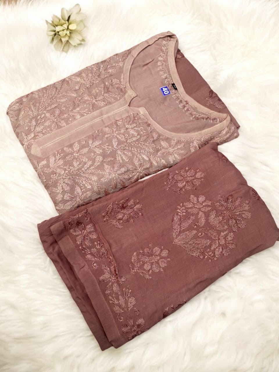 Heavy Ombre Dyed Modal Plazzo Combo - Chikankari official