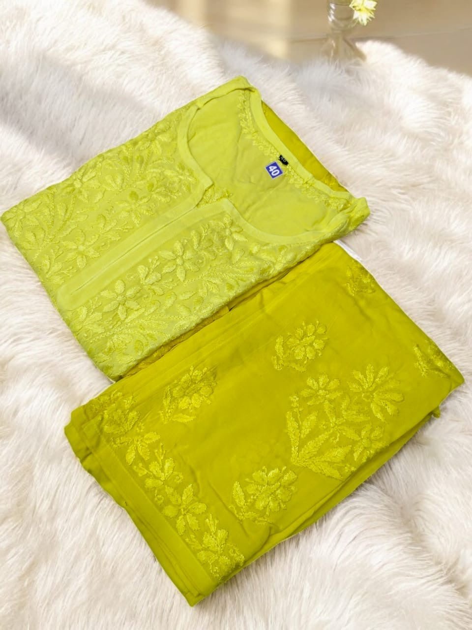 Heavy Ombre Dyed Modal Plazzo Combo - Chikankari official
