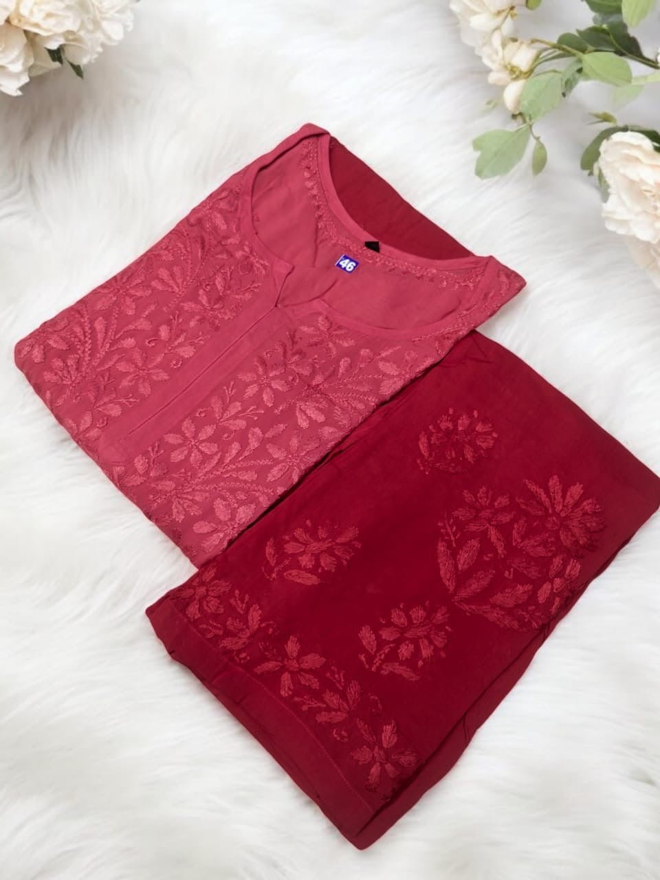 Heavy Ombre Dyed Modal Plazzo Combo - Chikankari official