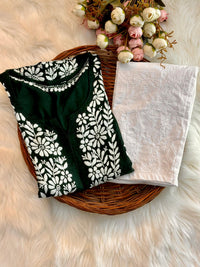 Heavy Panel Embroidery soft Modal kurta - Chikankari official