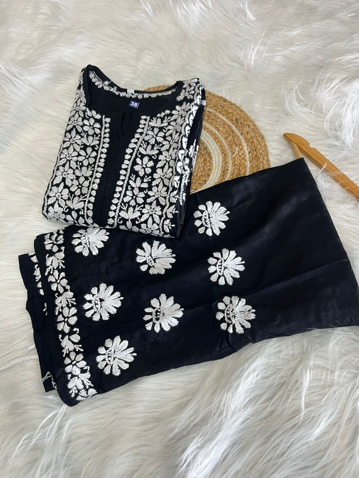 Heavy Rayon Chikankari Kurta Plazzo Set - Chikankari official