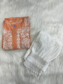 Heavy Rayon chikankari kurti - Chikankari official