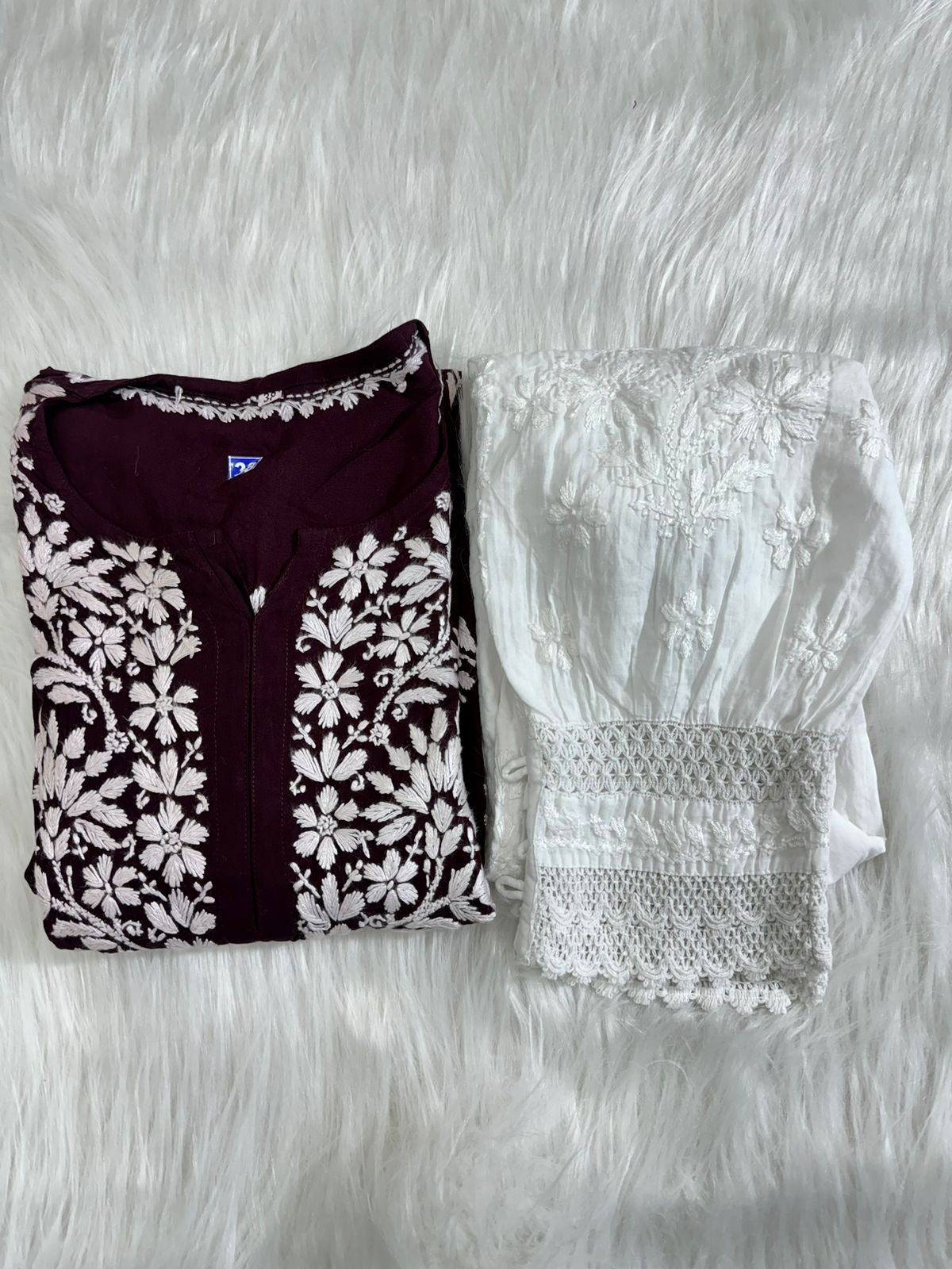 Heavy Rayon chikankari kurti - Chikankari official
