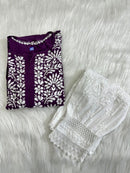 Heavy Rayon chikankari kurti - Chikankari official