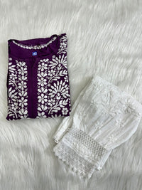 Heavy Rayon chikankari kurti - Chikankari official